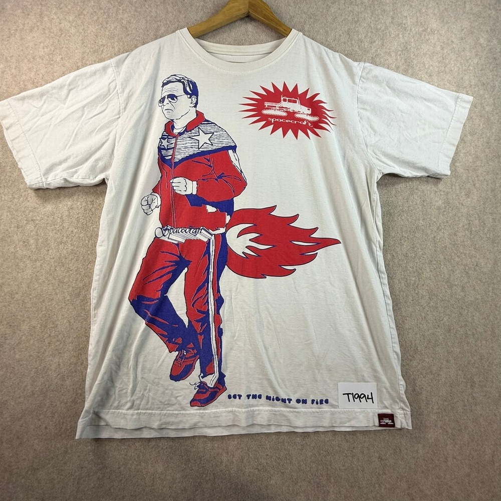 Spacecraft Secret Machines Collection Graphic T-Shirt White Mens Large T1994